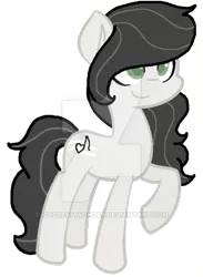 Size: 400x546 | Tagged: artist:icecreamwonder, derpibooru import, oc, oc:silver symphony, offspring, parent:frederic horseshoepin, parent:octavia melody, parents:fredtavia, safe, solo, unofficial characters only, watermark