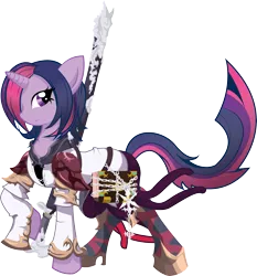 Size: 4033x4333 | Tagged: absurd resolution, artist:halotheme, clothes, cosplay, costume, crossover, derpibooru import, final fantasy, final fantasy tactics, illua, safe, simple background, solo, transparent background, twilight sparkle, vector