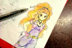 Size: 1280x853 | Tagged: safe, artist:aizy-boy, derpibooru import, adagio dazzle, equestria girls, photo, solo, traditional art