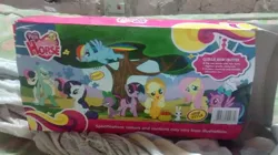 Size: 960x539 | Tagged: safe, derpibooru import, applejack, bon bon, fluttershy, lyra heartstrings, rainbow dash, rarity, spike, sweetie drops, twilight sparkle, alicorn, pony, pony creator, bootleg, fun lovely horse, toy