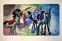 Size: 2048x1365 | Tagged: derpibooru import, discord, enterplay, king sombra, nightmare moon, playmat, queen chrysalis, safe