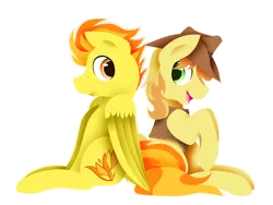 Size: 1024x768 | Tagged: artist:flashbrush, braeburn, derpibooru import, female, male, safe, shipping, spitburn, spitfire, straight