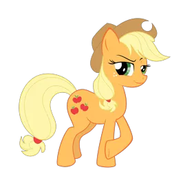 Size: 2880x2880 | Tagged: applejack, artist needed, crossed hooves, derpibooru import, safe, simple background, smiling, smirk, solo, svg, .svg available, transparent background, vector