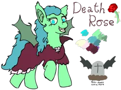 Size: 1405x1043 | Tagged: safe, artist:baratus93, derpibooru import, oc, oc:death rose, unofficial characters only, ghost, cutie mark, gravestone, reference sheet, simple background, transparent background