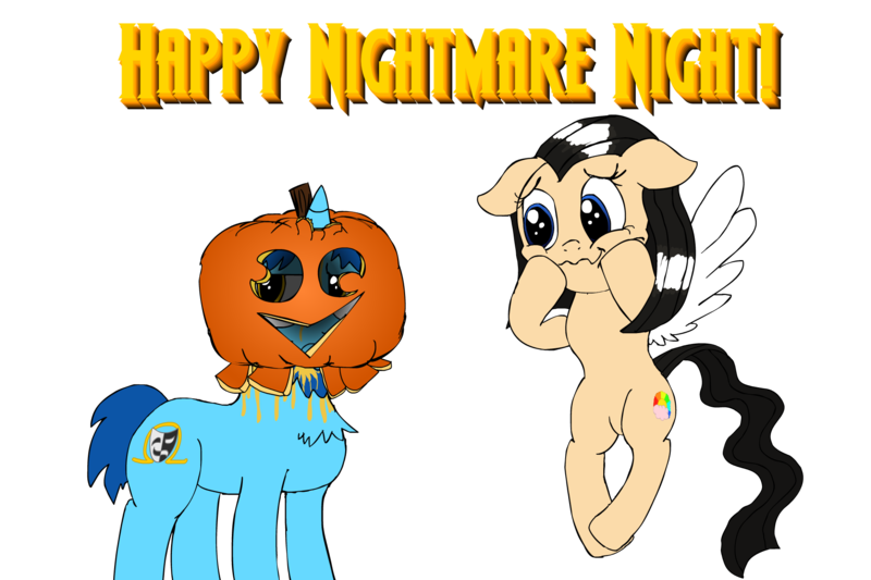 Size: 1920x1280 | Tagged: safe, artist:baratus93, derpibooru import, oc, oc:royal blue, oc:sky weaver, unofficial characters only, pegasus, pony, unicorn, fail, jack-o-lantern, nightmare night, simple background, transparent background