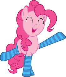 Size: 5107x6000 | Tagged: absurd resolution, artist:slb94, clothes, cute, derpibooru import, diapinkes, pinkie pie, safe, simple background, socks, solo, striped socks, transparent background, vector