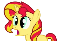 Size: 1024x576 | Tagged: safe, artist:breezyblueyt, derpibooru import, sunset shimmer, pony, unicorn, filly, filly sunset shimmer, simple background, solo, transparent background