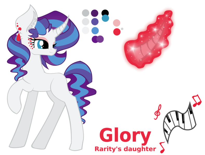 Size: 4095x3110 | Tagged: artist:kaatseye, curved horn, derpibooru import, ear piercing, earring, oc, oc:glory, offspring, parent:fancypants, parent:rarity, parents:raripants, piercing, safe, simple background, solo, transparent background, unofficial characters only
