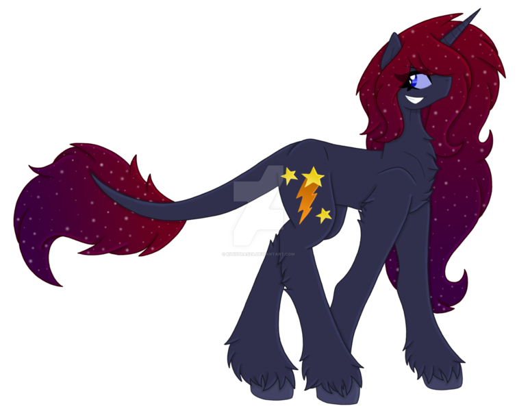 Size: 1600x1272 | Tagged: safe, artist:kitistrasza, derpibooru import, oc, oc:starlight rider, unofficial characters only, pony, solo, watermark