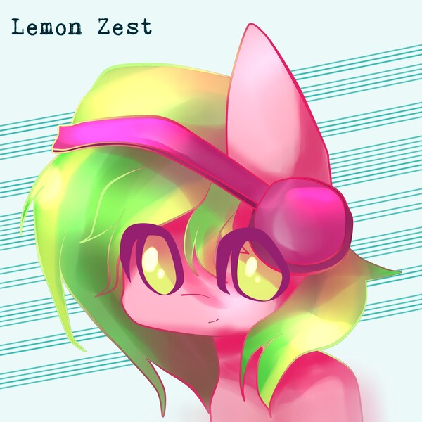 Size: 2000x2000 | Tagged: safe, artist:guillermina88, derpibooru import, lemon zest, ponified, equestria girls, friendship games, equestria girls ponified, headphones, solo