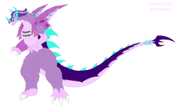 Size: 2970x1827 | Tagged: artist:pyrus-leonidas, asymmetrical arms, derpibooru import, equal sign, female, kaiju, kaijufied, safe, simple background, solo, species swap, starlight glimmer, transparent background