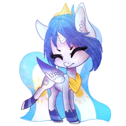 Size: 400x400 | Tagged: argentina, artist:inviizzible, chibi, derpibooru import, nation ponies, oc, oc:princess argenta, ponified, safe, solo, unofficial characters only