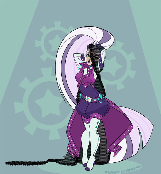 Size: 910x986 | Tagged: artist:egophiliac, boots, coloratura, countess coloratura, derpibooru import, human, humanized, safe, solo, steamquestria, veil