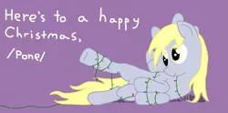 Size: 1200x597 | Tagged: safe, derpibooru import, derpy hooves, pegasus, pony, /pone/, 8chan, christmas, christmas lights, female, mare, solo