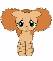 Size: 1112x1280 | Tagged: artist:blondenobody, derpibooru import, floppy ears, jazmine dubois, looking at you, ponified, sad, safe, simple background, solo, the boondocks, wavy mouth, white background