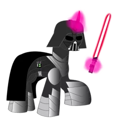 Size: 879x908 | Tagged: artist:ejlightning007arts, darth vader, derpibooru import, king sombra, lightsaber, parody, safe, star wars, weapon