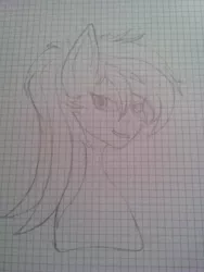 Size: 1920x2560 | Tagged: artist:snowy_sprinkles, derpibooru import, doodle, drawing, fanart, graph paper, ponytail, rainbow dash, safe, traditional art