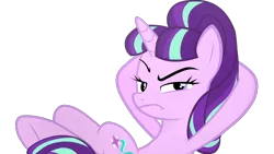 Size: 2120x1192 | Tagged: contempt, derpibooru import, edit, inverted mouth, reaction image, s5 starlight, safe, simple background, smug, smuglight glimmer, solo, starlight glimmer, transparent background, welcome home twilight