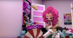 Size: 1280x667 | Tagged: safe, derpibooru import, screencap, pinkie pie, equestria girls, 3d, advertisement, commercial, equestria girls minis, food, solo, taco, unamused