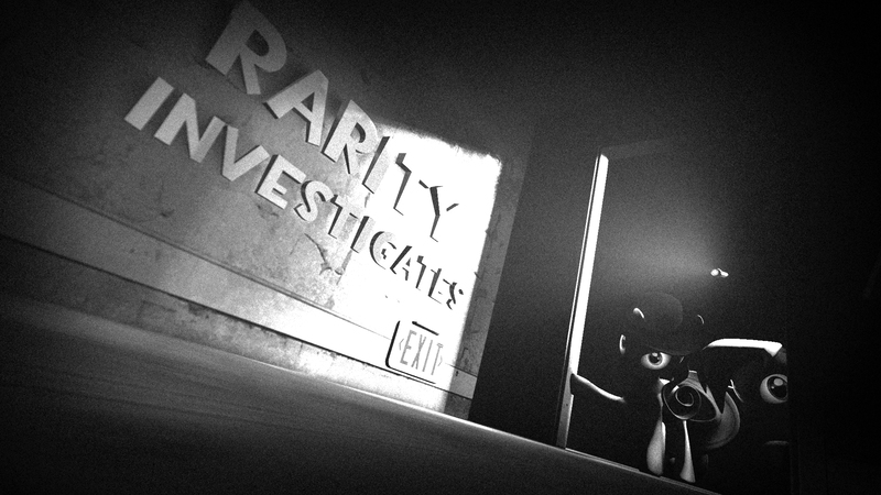 #803661 - 3d, artist:konyjay, black and white, derpibooru import