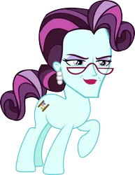 Size: 662x859 | Tagged: safe, artist:limeylassen, derpibooru import, principal abacus cinch, human head pony, equestria girls, friendship games, abomination, glasses, simple background, solo, transparent background, wat, what has science done