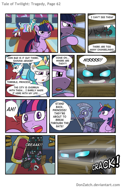 Size: 792x1224 | Tagged: safe, artist:donzatch, derpibooru import, princess celestia, shining armor, twilight sparkle, twilight sparkle (alicorn), alicorn, changeling, pony, comic:tale of twilight, comic, female, mare