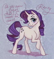 Size: 500x551 | Tagged: artist:emmyc, bedroom eyes, bitch, derpibooru import, disney style, dominant, domination, dominatrix, elegant, euphemism, flirting, hbic, looking at you, polite, raised hoof, rarity, safe, smiling, solo, talking, vulgar