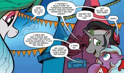 Size: 1394x819 | Tagged: safe, artist:andypriceart, derpibooru import, idw, king sombra, princess celestia, radiant hope, pony, siege of the crystal empire, spoiler:comic, spoiler:comic37, female, male, mare, official comic, reformed sombra, speech bubble, stallion