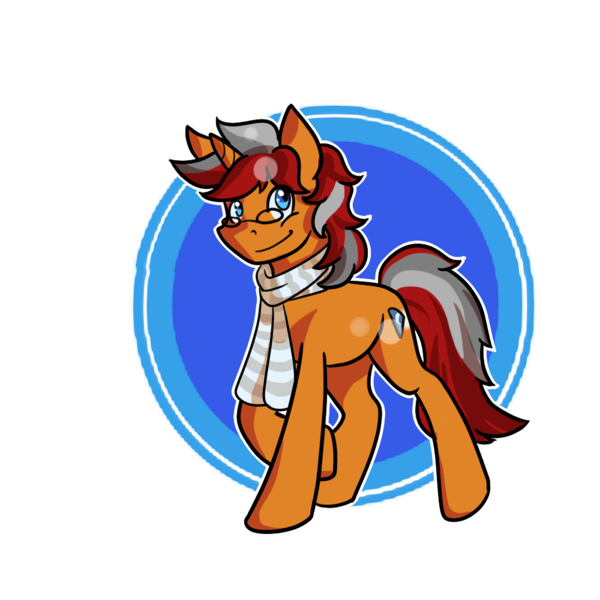 Size: 1000x1000 | Tagged: safe, artist:halfway-to-insanity, derpibooru import, oc, oc:sentinel shield, unofficial characters only, clothes, glasses, scarf, solo