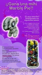 Size: 548x960 | Tagged: artist:dekiigroup, contest, derpibooru import, facebook, irl, marble pie, marbles, photo, plushie, safe, spanish