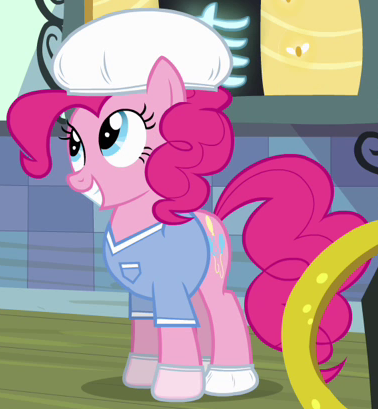 Size: 378x409 | Tagged: safe, derpibooru import, screencap, pinkie pie, pinkie pride, clothes, gloves, hoof gloves, image, nurse, nurse outfit, nurse pie, outfit catalog, png, rubber gloves, solo, vinyl gloves