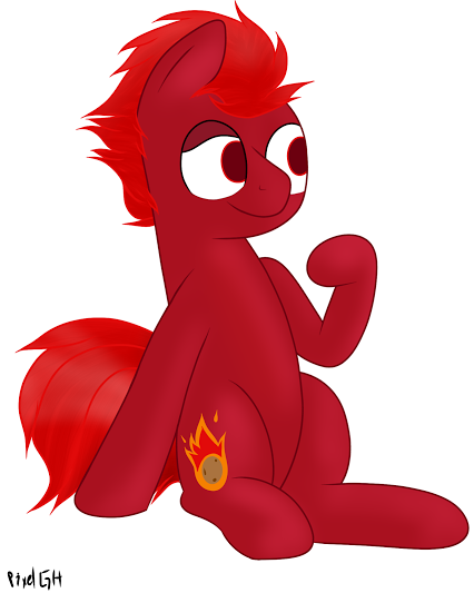 Size: 426x533 | Tagged: safe, derpibooru import, oc, oc:storm flare, unofficial characters only, pegasus, pony, looking away, male, my little pony, red, solo, stallion