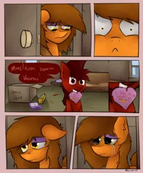 Size: 2000x2421 | Tagged: artist:marsminer, card, comic, crying, derpibooru import, dialogue, feels, female, happy, heartwarming, home, love, male, marspring, oc, oc:mars miner, oc:venus spring, safe, shipping, smiling, straight, tears of joy, unofficial characters only