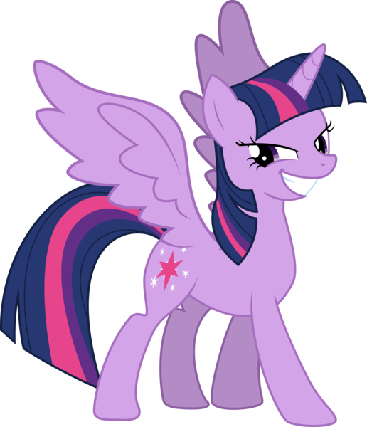Size: 3000x3491 | Tagged: safe, artist:eagle1division, derpibooru import, twilight sparkle, twilight sparkle (alicorn), alicorn, pony, bedroom eyes, female, grin, looking at you, mare, simple background, smug, smuglight sparkle, solo, spread wings, squee, transparent background, vector