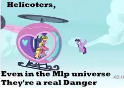 Size: 266x189 | Tagged: safe, derpibooru import, cherry berry, twilight sparkle, twilight sparkle (alicorn), alicorn, pony, testing testing 1-2-3, female, helicopter, helicoters, image macro, mare, meme, misspelling, picture for breezies