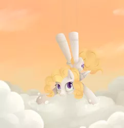 Size: 1024x1056 | Tagged: artist:snowyglaze, cloud, derpibooru import, g1, g1 to g4, generation leap, safe, solo, strings, surprise