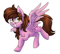 Size: 1225x1096 | Tagged: safe, artist:spacechickennerd, derpibooru import, oc, oc:sparkle bliss, unofficial characters only, pegasus, pony, glasses, solo