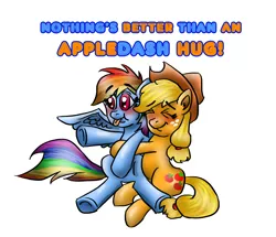 Size: 1431x1230 | Tagged: safe, artist:death-is-death, derpibooru import, applejack, rainbow dash, appledash, female, hug, lesbian, shipping