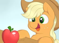 Size: 1280x948 | Tagged: apple, applejack, artist:flufgun, derpibooru import, food, happy pony, safe, solo, that pony sure does love apples