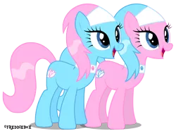 Size: 4029x3000 | Tagged: safe, artist:brony-works, derpibooru import, aloe, lotus blossom, earth pony, pony, cute, high res, simple background, spa twins, spaww twins, transparent background