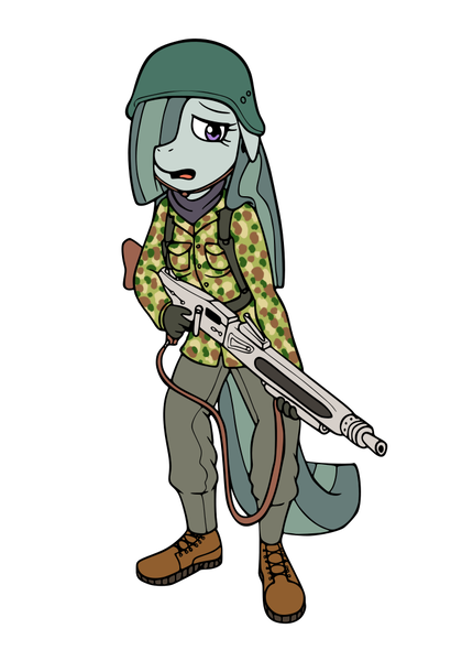 Size: 700x1000 | Tagged: anthro, artist:regularmouseboy, cartoon, clothes, derpibooru import, german, gun, helmet, machine gun, marble pie, mg42, safe, soldier, solo, uniform, weapon, world war ii