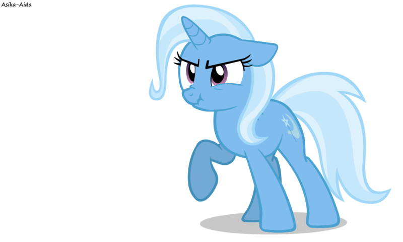 Size: 1500x900 | Tagged: safe, artist:asika-aida, derpibooru import, trixie, pony, unicorn, female, mare, raised hoof, scrunchy face, simple background, solo, transparent background, vector