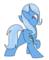 Size: 650x787 | Tagged: safe, artist:mr. rottson, deleted from derpibooru, derpibooru import, trixie, pony, unicorn, dock, female, mare, simple background, smiling, solo