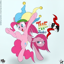 Size: 4500x4500 | Tagged: absurd resolution, artist:dfectivedvice, artist:wodahseht, belly button, crying, derpibooru import, duality, hat, jester, jester hat, jester pie, pinkamena diane pie, pinkie pie, safe