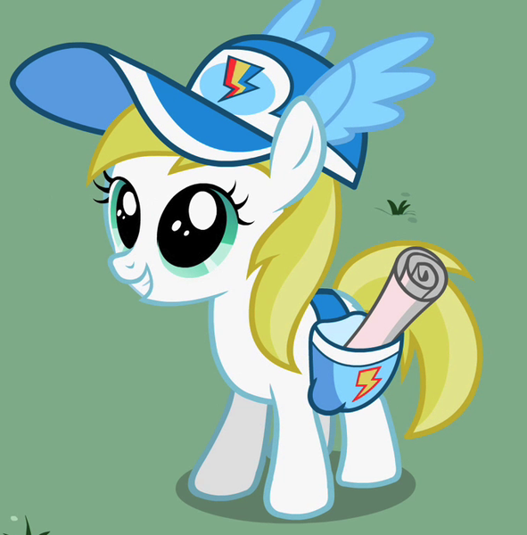 Size: 679x689 | Tagged: background pony, baseball cap, derpibooru import, hat, lemon daze, saddle bag, safe, screencap, solo, the mysterious mare do well