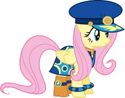 Size: 7663x6000 | Tagged: absurd resolution, admiral fairy flight, ancient wonderbolts uniform, artist:vulthuryol00, clothes, costume, derpibooru import, fluttershy, safe, simple background, solo, .svg available, testing testing 1-2-3, transparent background, vector