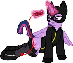 Size: 6945x6000 | Tagged: suggestive, artist:kruszyna25, artist:mactavish1996, derpibooru import, twilight sparkle, twilight sparkle (alicorn), alicorn, pony, absurd resolution, bedroom eyes, catsuit, clothes, dress, female, magic, mare, simple background, solo, transparent background, twilight cat, vector, whip