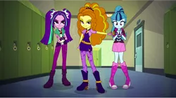 Size: 1500x838 | Tagged: safe, derpibooru import, edit, screencap, adagio dazzle, aria blaze, sonata dusk, equestria girls, rainbow rocks, meme, pencil, solo, that orange pencil