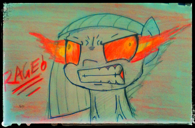 Size: 2292x1500 | Tagged: angry, artist:aer0 zer0, derpibooru import, fire, limestone pie, meme, rage, rage face, safe, solo