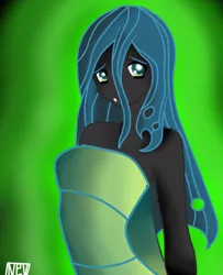 Size: 471x579 | Tagged: artist:nevera573, derpibooru import, human, humanized, pony coloring, queen chrysalis, safe, solo